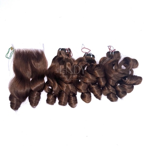 Couleur ondulée super doublement étirée de qualité supérieure à partir de 100% cheveux humains vietnamiens avec prix de gros - Product Image 4