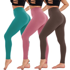 Outwork Leggings de yoga taille haute avec taille élastique pantalon de style solide OEM/ODM Leggings pour femmes LOGO personnalisé pour femmes - Product Image 1