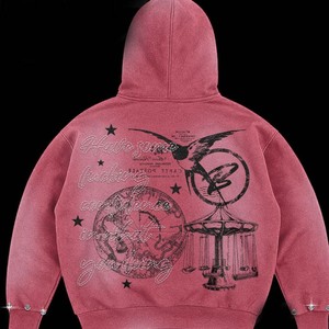 เสื้อฮู้ดแฟชั่นยูนิเซ็กซ์ ประดับคริสตัลวิบวับ สไตล์ฮิปฮอป สตรีทแวร์ ผ้าฝ้าย 100% สำหรับฤดูหนาว ดีไซน์พรีเมียม - Product Image 2