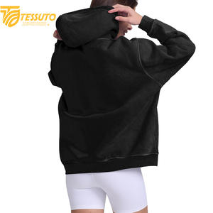 Venta al por mayor de alta calidad de moda liso logotipo personalizado de impresión 100% algodón corto de las mujeres de gran tamaño Crop Top señoras sudaderas con capucha - Product Image 6