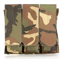 Pochettes tactiques MOLLE triples pour chargeurs, sac de chasse pour chargeurs triples, accessoires de chasse, pochette tactique