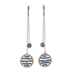 ต่างหูอัญมณีแลบราโดไรต์925เงินแท้ต่างหูห้อยทำด้วยมือต่างหูผู้หญิงขายส่งจำนวนมาก - Product Image 1