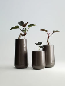 Vente en gros Moyen pot de fleur cylindrique rond en résine plastique Grands jardinières de salon pour la décoration de jardin pour mur et sol - Product Image 3