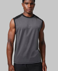 Camiseta sin mangas personalizada de talla grande para hombre, chaleco de gimnasio de algodón transpirable de secado rápido para correr, entrenamiento, decoración impresa - Product Image 5