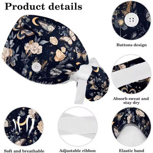 High Quality Adjustable Custom Private Label <b>Scrub</b> Hat Cotton Made Customized Logo <b>Scrub</b> Hat For Online Sale - Product Image 2