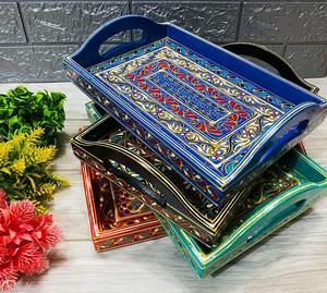 Bandeja de Servicio de Madera MDF con Recubrimiento de Esmalte, Diseño para Hoteles y Restaurantes, Utensilios de Cocina, Bandeja de Mesa de Alta Calidad - Product Image 3