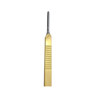 Scalpel dentaire manuel de haute qualité, acier inoxydable plaqué or, produits dentaires certifiés CE avec 5 ans de garantie - Product Image 2