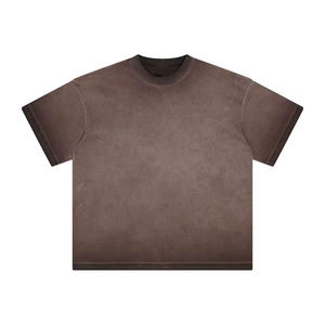 Bán Buôn Drop Shoulder Rắn 100% Cotton Thoáng Khí Mới Nhấ<span class=keywords><strong>t</strong></span> Thiế<span class=keywords><strong>t</strong></span> Kế Giá Thấp Axit Rửa <span class=keywords><strong>T</strong></span> Áo Sơ Mi Cho Nam Giới - Product Image 5