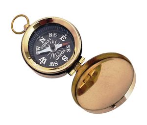 Chaîne de boussole en laiton massif, boussole de poche de 2 pouces, article de navigation pour homme, femme, couple, cadeau et randonnée et directionnelle - Product Image 6