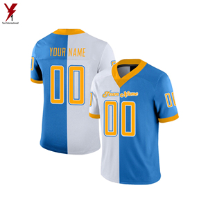 Personalizar nombre del equipo número uniforme de fútbol 100% poliéster Club Logo camisetas de fútbol americano con logotipo y número - Product Image 2