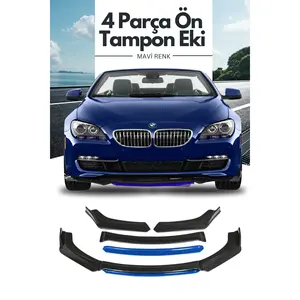 ขอบด้านหน้า4ชิ้นสีน้ำเงินเปียโนอเนกประสงค์กันชนหน้าสีดำติดด้วยประสิทธิภาพ - Product Image 4