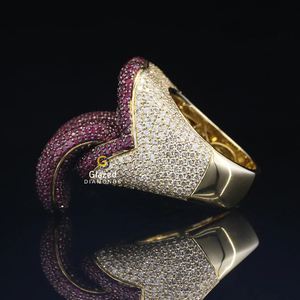 New Sparkling Fully Iced Out Hip Hop <b>Ring</b> For <b>Men</b> in Round Brilliant Multicolor Stones Moissanite Diamonds 925 <b>Sterling</b> <b>Silver</b> - Product Image 3