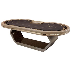 Table de jeu de luxe moderne spécifique au casino Table de poker et de mahjong en bois personnalisable de la meilleure qualité - Product Image 1