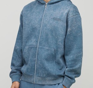 เสื้อฮู้ดผ้าซักแบบมีซิปรูดผ้าฝ้าย80% 20% โพลีเอสเตอร์2025 - Product Image 5