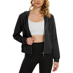 Sweat à capuche d'hiver en coton épais Logo de marque personnalisé Vêtements streetwear unisexes Sweat à capuche surdimensionné avec fermeture à glissière pour femmes - Product Image 4