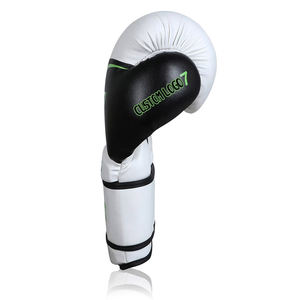 Gants de boxe MMA de haute qualité 14OZ en cuir PU personnalisé, imperméables, respirants, anti-humidité, avec fermeture à lacets, fabriqués au Pakistan - Product Image 4