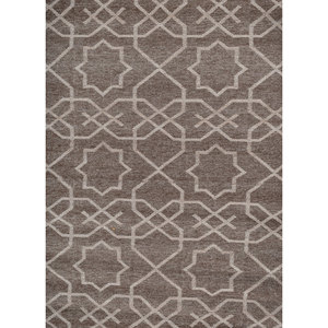 พรมขนสัตว์ทอแบบเรียบสีเทาดำ รุ่น Indusbar Sjwl-01 ลายเรขาคณิตนามธรรม รูปทรงสี่เหลี่ยมผืนผ้า พรมปูพื้นบ้าน พรมห้องตัวอย่าง - Product Image 2