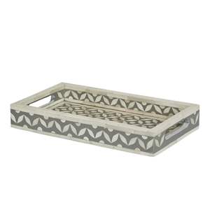 MOT-CLÉ INLAY TRAY PLATEAU DE SERVICE FAIT À LA MAIN LUXE Os Incrustation Ramadan Petit Déjeuner Alimentaire Fruits Café Thé Plateau Décoratif - Product Image 6