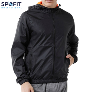 Chaqueta de lluvia transpirable impermeable con capucha de Venta caliente Logotipo de impresión personalizado diseño frontal duradero al aire libre para hombres - Product Image 1
