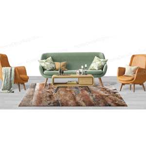 Marble Printed <b>Rug</b> - Brown Travertine, Farmhouse, Non Slip,<b>Chenille</b> <b>Rug</b> - Product Image 4