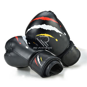 Guantes de Boxeo de Cuero Impresos Personalizados para Adultos, con Cierre de Gancho y Bucle Antideslizante de Alta Calidad de RC Fitness Wear - Product Image 3