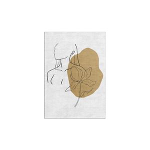 Tapis imprimé numérique Line avec silhouette de femme Tapis de sol pour enfants - Product Image 4