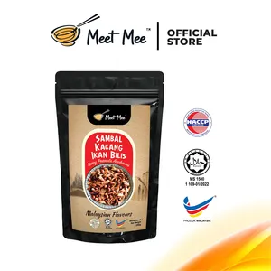 HALAL MEET MEE - Bocadillos Crujientes Picantes de Cacahuete y Anchoas con Sambal Kacang Ikan Bilis - Snack Frito de Semillas Duras - Product Image 2