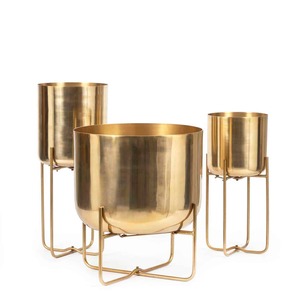 ARTISAN AURA Pots de fleurs or luxe intérieur décor moderne grand grand support en métal jardin plante Pots de fleurs et jardinières pour plante - Product Image 5