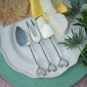 Stainless Steel Shiny Silver 3 Piece <b>Cheese</b> <b>Sets</b>, Kitchenware, Cutlery, Home and Kitchen, Easy Use, Light weight, Elegant look - Product Image 5