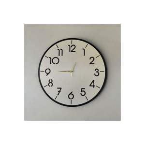 50cm Simple <b>Black</b> Wooden Wall <b>Clock</b> Silent Gift with Number Display - Product Image 3