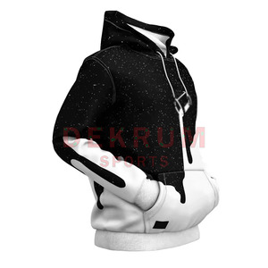 Nueva Llegada, Sudaderas con Cierre y Capucha para Hombre, Transpirables, 100% Algodón, Estampado Digital Sólido, Invierno, ODM Personalizado - Product Image 4
