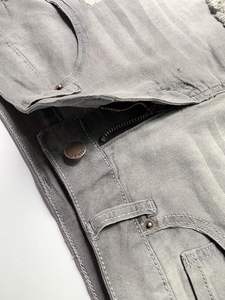 Shorts en jean taille haute pour femmes, fermeture à boutons, respirant, lavage clair, style décontracté, coupe régulière - Product Image 3