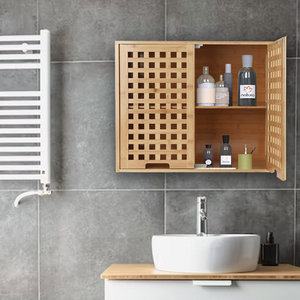 DreamCraft Solid Wood <b>Wall</b>-mounted Premium Quality <b>Bathroom</b> Cabinet and <b>Shelves</b> Vietnam - Product Image 2