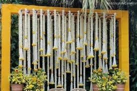 Marigold Garlandพร้อมTuberose Marigoldช่อสําหรับงานแต่งงานHaldi Mehndiตกแต่งตกแต่งบ้านแขวนผนังMandap Decorพื้นหลัง - Product Image 4