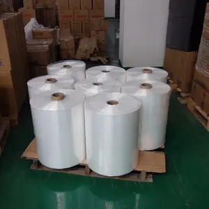 Lldpe ฟิล์มยืดมือคุณภาพสูงหดห่อการจัดส่งพลาสติกใส 18" X 1500 Ft โปร่งใส Lldpe บรรจุภัณฑ์ฟิล์มบรรจุ