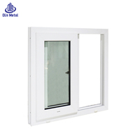 Fenêtre coulissante en PVC blanc isolée, facile à installer et très résistante, pour appartements et maisons