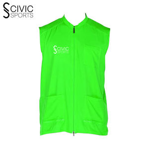 Gilet de travail personnalisable pour hommes en coton de laine respirant de haute qualité pour vêtements d'extérieur fermeture à glissière pour logo de supermarché de salon de coiffure - Product Image 1