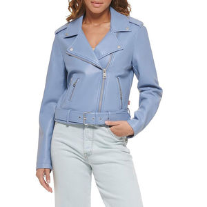 Chaqueta de Cuero de Piel de Oveja para Mujer, Elegante, al por Mayor, Manga Larga, Transpirable, Impermeable, de Invierno, Alta Calidad, Estilo Popular - Product Image 1