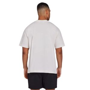 Men's Vanilla Oversized 100% Cotton T-Shirt 190 GSM Streetwear Staple Tee Front & <b>Back</b> Logo Print <b>Drop</b> Shoulder Relaxed Fit - Product Image 5