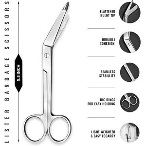Ciseaux paramédicaux médicaux professionnels Bandage coupe premiers soins Instruments chirurgicaux dentaires - Product Image 5