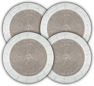 El mejor diseño temático, vajilla redondeada, mantel decorativo con cuentas de vidrio, Mantel Individual para fiestas y otras funciones - Product Image 2