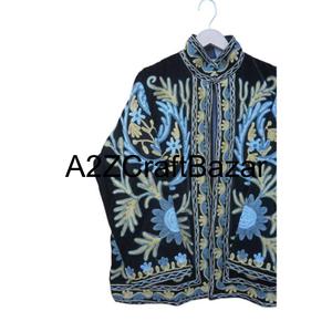 เสื้อแจ็คเก็ตฤดูหนาวทำมือขายส่งสำหรับผู้หญิง ผ้าฝ้ายระบายอากาศเป็นมิตรกับสิ่งแวดล้อม พร้อมลายปักดอกไม้ซูซานี ของขวัญที่สมบูรณ์แบบสำหรับเพื่อน - Product Image 2