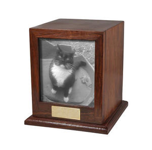 Urnes funéraires en bois de style américain moderne faites à la main urnes funéraires en gros pour les cendres de chat et de chien pour la commémoration des animaux de compagnie - Product Image 1