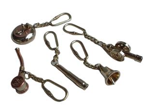 Custom Logo Brass Keychain Quality Promotional Metal Keyring with Antique Designs Telescope-Shaped Keychain - Product Image 3