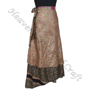 2023 Thời Trang Phụ Nữ Của Lụa Bọc Váy Phong Cách Ấn Độ Cổ Điển Ma Thuật Bọc Lụa Sari Váy Phụ Nữ Lụa Dài Bọc Váy Boho Maxi Revers