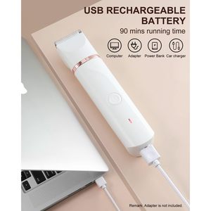 IPX7 Waterproof Women's Electric <b>Razor</b> with 2 Replaceable Ceramic Blade <b>Heads</b> USB Power Source for Face Arm Bikini Armpit - Product Image 1