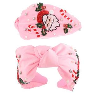 Bande de cheveux personnalisable pour femmes broderie perlée à la main multicolore fantaisie Design noël élégant amoureux de la mode strass - Product Image 5