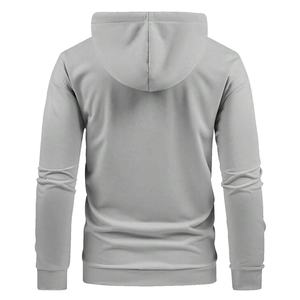 เสื้อฮู้ดดี้แบบซิปทรงโอเวอร์ไซส์สำหรับทุกเพศ สไตล์กระดุมใหม่ แห้งเร็ว ระบายอากาศได้ดี สีพื้น ไซส์พลัส สำหรับผู้ชาย ฤดูหนาว มีกระเป๋าปักลาย - Product Image 2