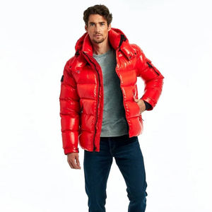 2025 mode Style hommes doudoune en gros hiver décontracté extérieur doudoune Logo personnalisé grande taille manteaux pour hommes - Product Image 1