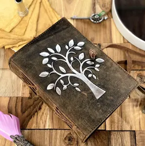 Cây của cuộc sống cổ điển cũ handmade giấy Tạp Chí Trống máy tính xách tay có sẵn với giá bán buôn từ Ấn Độ deckle cạnh 200 trang